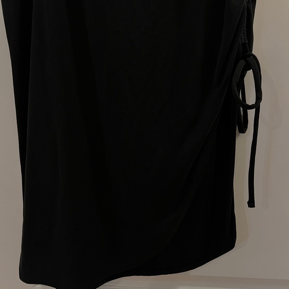 Nordstrom Open Edit Large NWT Black Side Cinch & Tie Assymetric Hem Skirt - Picture 8 of 13